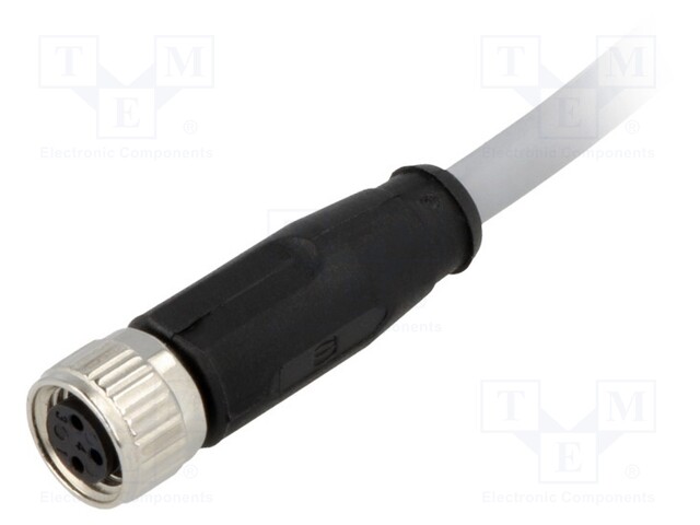 Connector: M8; female; PIN: 3; straight; with lead; plug; 10m; PVC