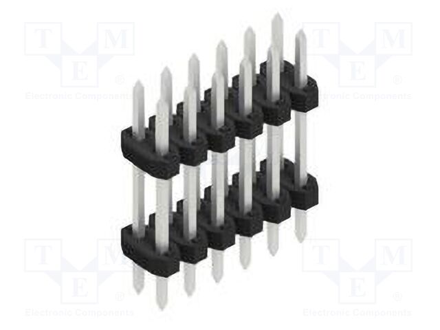 Connector: pin strips; pin header; male; PIN: 12; 2mm; THT; 2x6; 100V