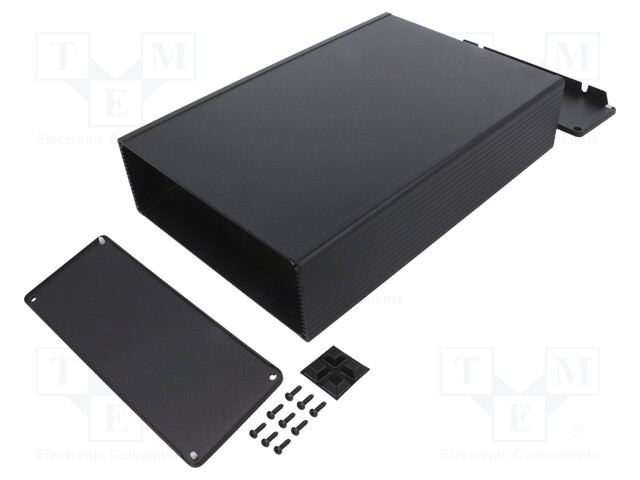 Enclosure: with panel; with fixing lugs; 1457U; X: 280mm; Y: 191mm