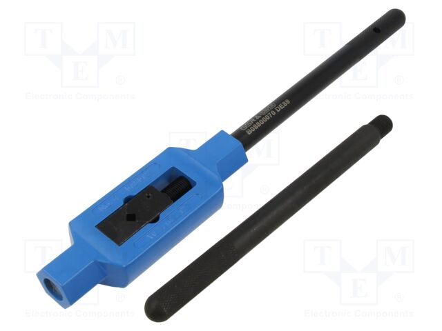 Tap wrench; Grip capac: M9-M27; L: 480mm; zinc alloy; Silver
