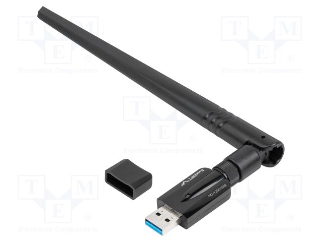PC extension card: WiFi network; USB A plug; USB 3.0; black