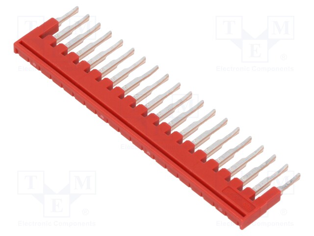 Comb bridge; ways: 20; red; Width: 3.5mm; UL94V-0