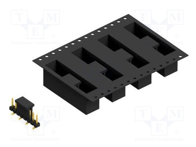 Connector: pin strips; pin header; male; PIN: 8; 2.54mm; SMT; 1x8