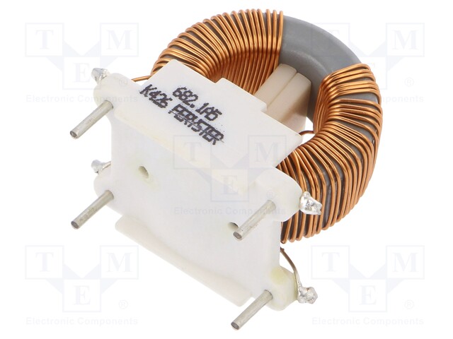 Inductor: wire; THT; 6.8mH; 1.5A; 160mΩ; 230VAC; 15.24x22.86mm
