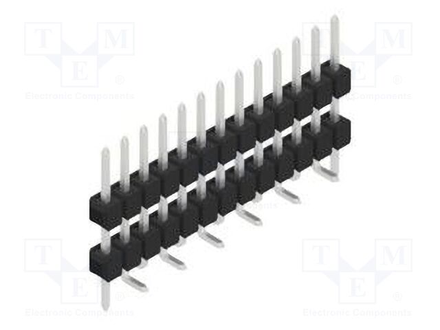 Connector: pin strips; pin header; male; PIN: 13; 2.54mm; SMT; 1x13