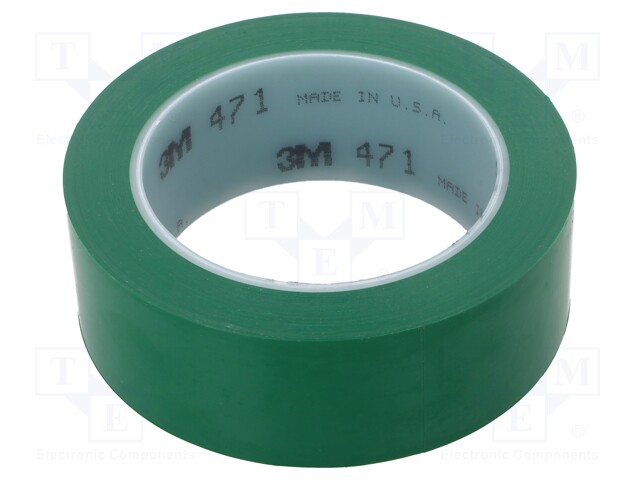 Tape: marking; green; L: 33m; W: 38mm; Thk: 0.13mm; 2.5N/cm; 130%