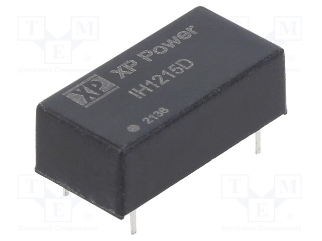Converter: DC/DC; 2W; Uin: 12V; Uout: 15VDC; Uout2: -15VDC; Iout: 66mA