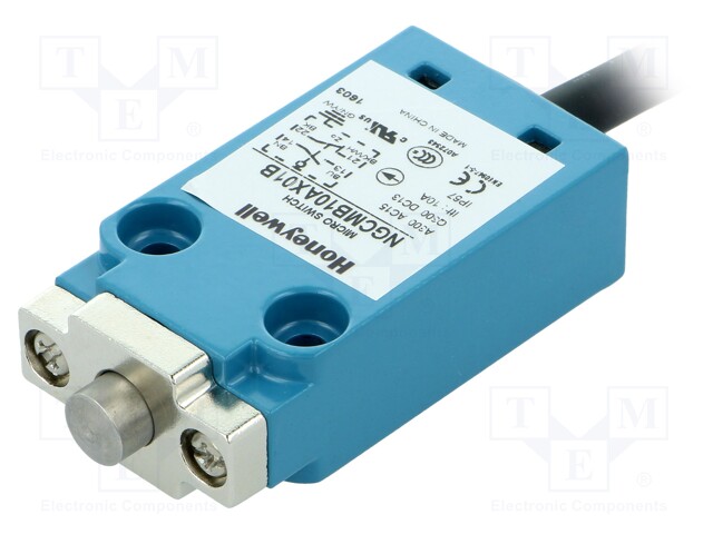 Limit switch; plunger; NO + NC; 10A; max.240VAC; max.250VDC; IP67