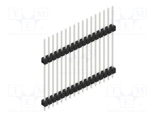 Connector: pin strips; pin header; male; PIN: 17; 2.54mm; THT; 1x17