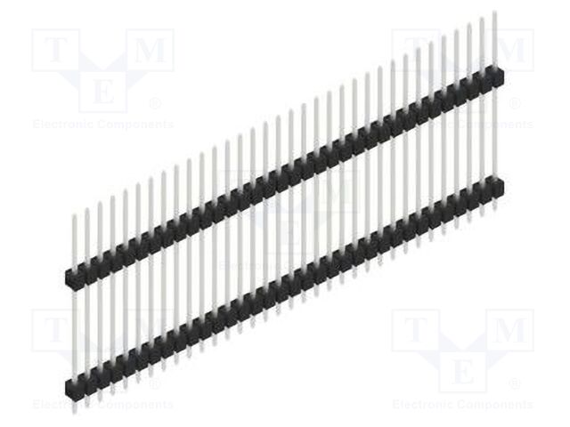 Connector: pin strips; pin header; male; PIN: 34; 2.54mm; THT; 1x34