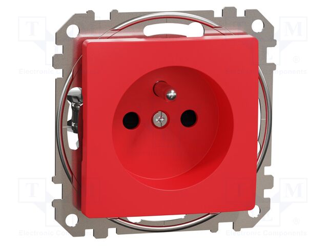 E-type socket; 250VAC; IP20; plaster embedded,in mounting box