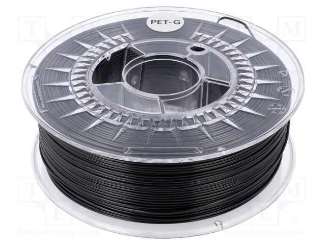 Filament: PET-G; 1.75mm; dark grey; 220÷250°C; 1kg; ±0,05mm