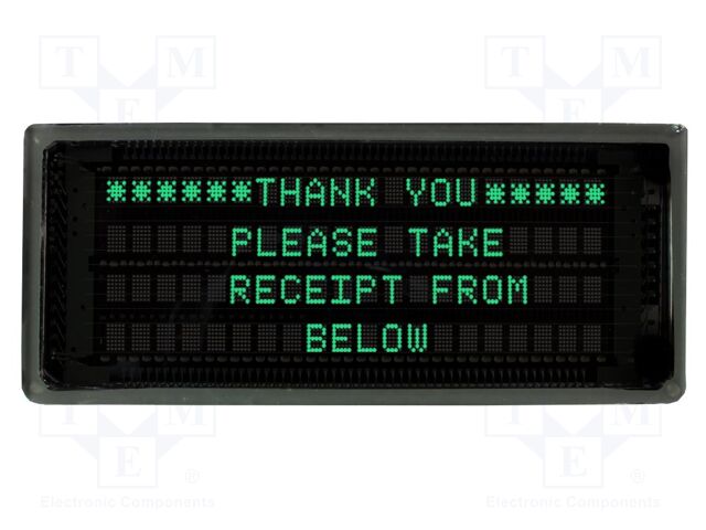 Display: VFD; 20x4; -40÷85°C; 125x53.5x10.5mm