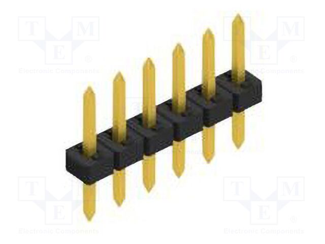 Connector: pin strips; pin header; male; PIN: 6; 2mm; THT; 1x6; 100V
