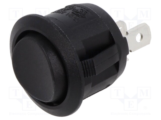 ROCKER; SP3T; Pos: 3; ON-OFF-ON; 10A/250VAC; black; none; Body: black