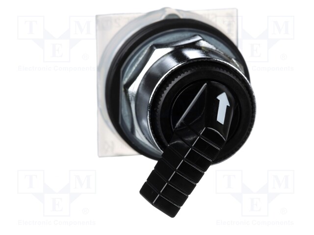 Switch: rotary; 30mm; Stabl.pos: 2; black; none; IP66; witout symbol