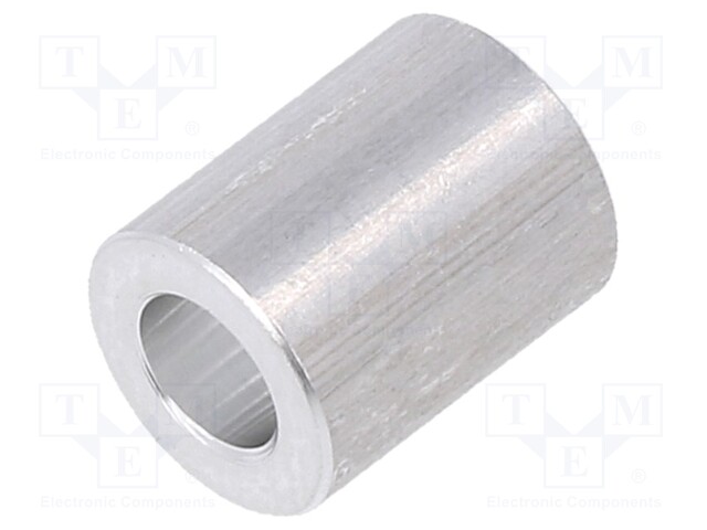 Spacer sleeve; 4.3mm; cylindrical; aluminium; Out.diam: 10mm