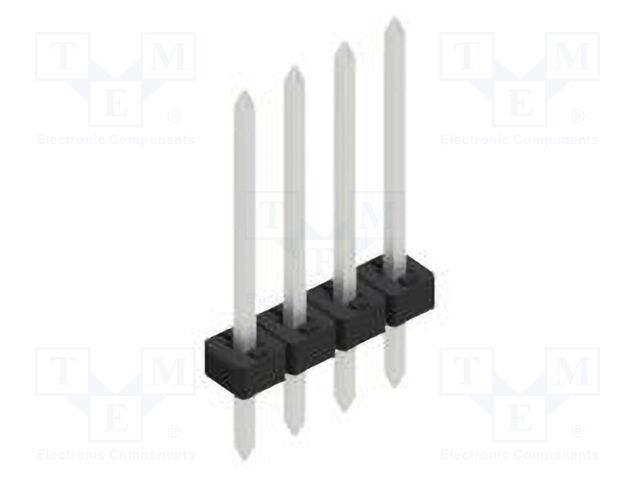 Connector: pin strips; pin header; male; PIN: 4; 2mm; THT; 1x4; 100V