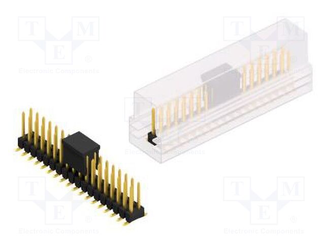 Connector: pin strips; pin header; male; PIN: 36; 2.54mm; SMT; 2x18