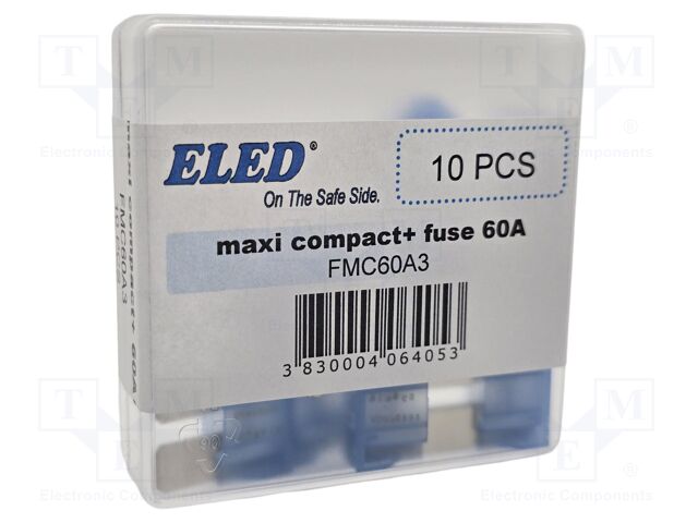 Fuse: fuse; 60A; 32VDC; automotive; 16.2mm; 16.2x6.5x18.5mm