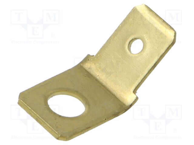Terminal: flat; 6.3mm; 0.8mm; male; M4; non-insulated; screw; brass