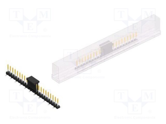 Connector: pin strips; pin header; male; PIN: 22; 2.54mm; SMT; 1x22