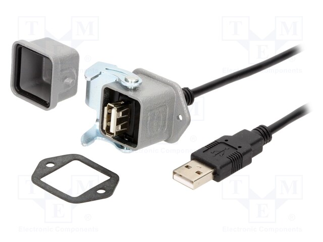 Adapter cable; USB A socket,USB A plug; 1310; USB 2.0; IP65; 3m