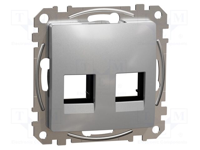 Central plate; IP20; plaster embedded; aluminium; Illumin: none