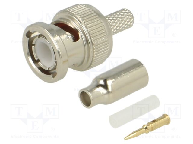 BNC Str Plg Hex 50Ohm Nickel Plated RG17