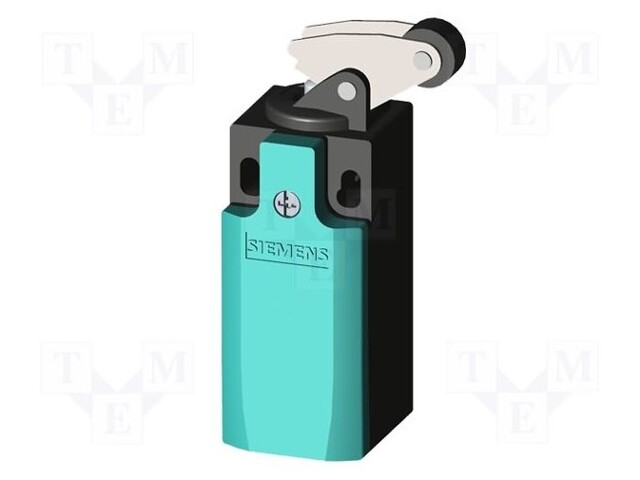 Limit switch; lever R 17mm, plastic roller Ø13mm; NO + NC; 10A