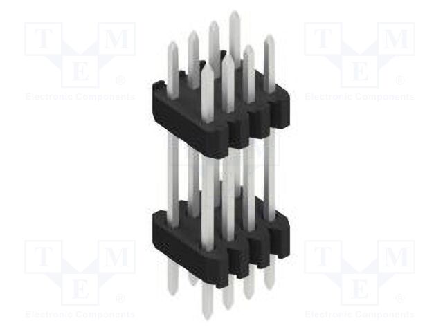 Connector: pin strips; pin header; male; PIN: 8; 1.27mm; THT; 2x4