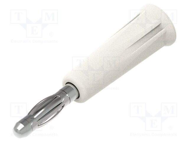 Connector: 4mm banana; plug; 36A; 30VAC; 60VDC; white; 47mm