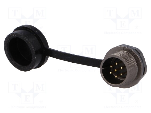 Socket; male; ST12; PIN: 7; IP67; 5A; soldering; 125V; 0.75mm2