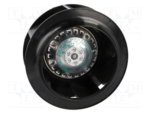 Fan: AC; radial; 230VAC; Ø133x91mm; ball bearing; 2800rpm; IP44