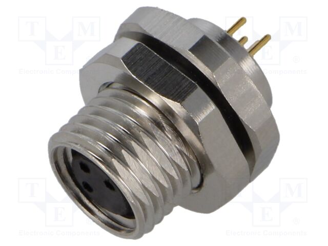 Connector: M8; socket; female; PIN: 3; 48V; Locking: internal thread
