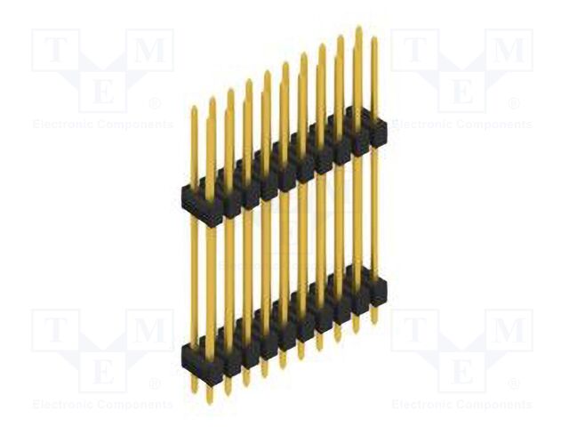 Connector: pin strips; pin header; male; PIN: 20; 2.54mm; THT; 2x10