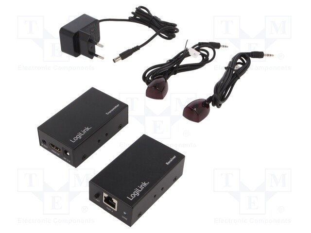 HDMI extender; HDCP 1.3; DC socket,HDMI socket,RJ45 socket