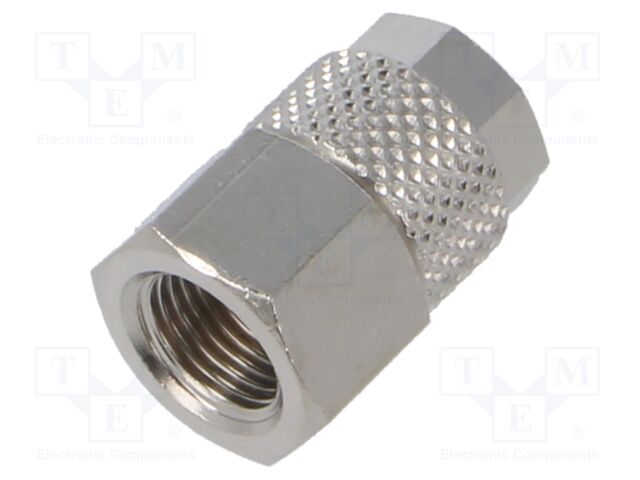 Screw-on fitting; threaded; max.15bar; nickel plated brass; 6mm