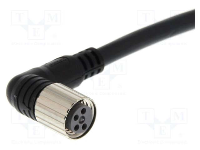 Connection lead; M8; PIN: 4; angled; female