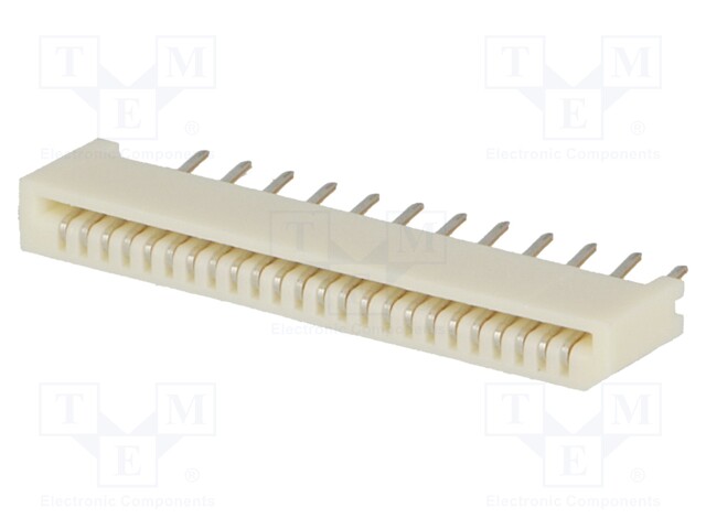Connector: FFC (FPC); straight; PIN: 24; NON-ZIF; THT; 50V; 500mA