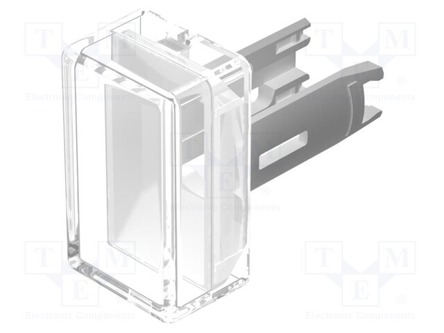 Actuator lens; 18; white; plastic; 7.5x12.5mm