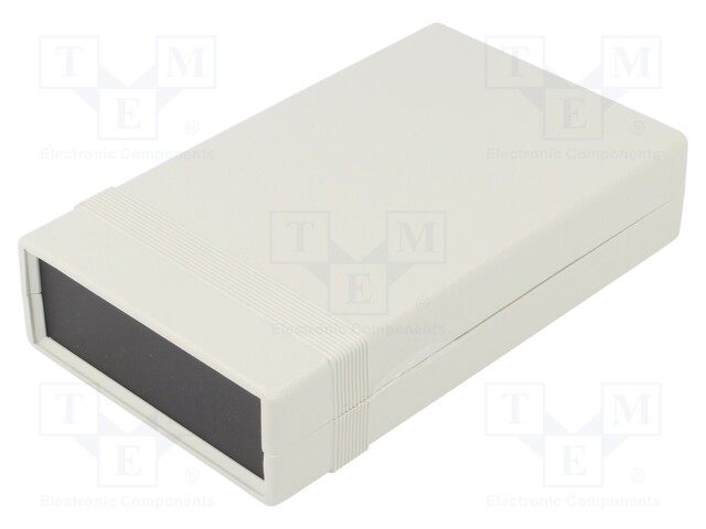 Enclosure: with panel; 1598; X: 94mm; Y: 157mm; Z: 36mm; ABS; grey