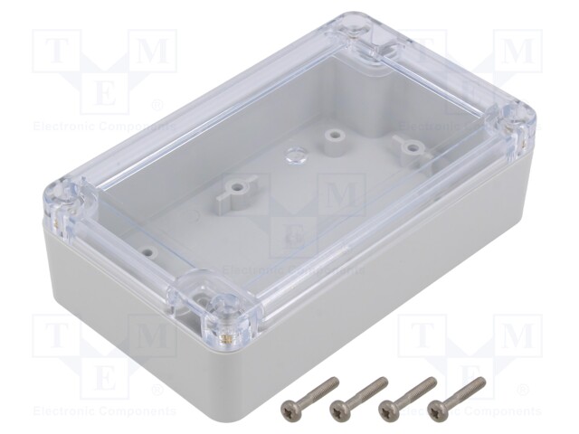 Enclosure: multipurpose; X: 75mm; Y: 125mm; Z: 37mm; ZP; light grey