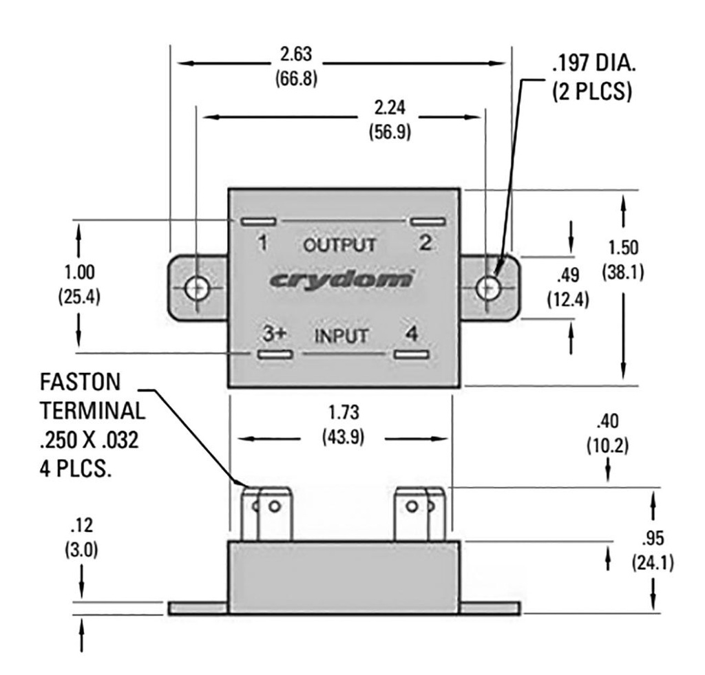 Relay: solid state; Ucntrl: 18÷36VAC; 12A; 48÷660VAC; on panel