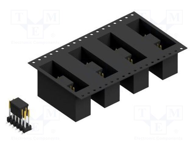 Connector: pin strips; pin header; male; PIN: 12; 2.54mm; SMT; 2x6