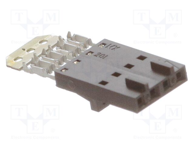 Plug; wire-wire/PCB; female; SL; 2.54mm; PIN: 4; with contacts; IDC