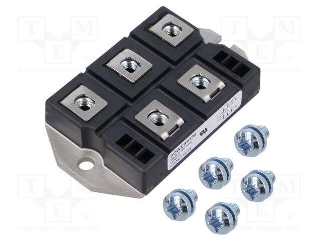 Bridge rectifier: three-phase; Urmax: 1.6kV; If: 175A; Ifsm: 1.6kA