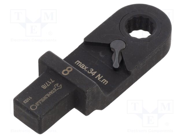 Socket; torque,rattle,socket spanner,box; 8mm; 34Nm; with switch