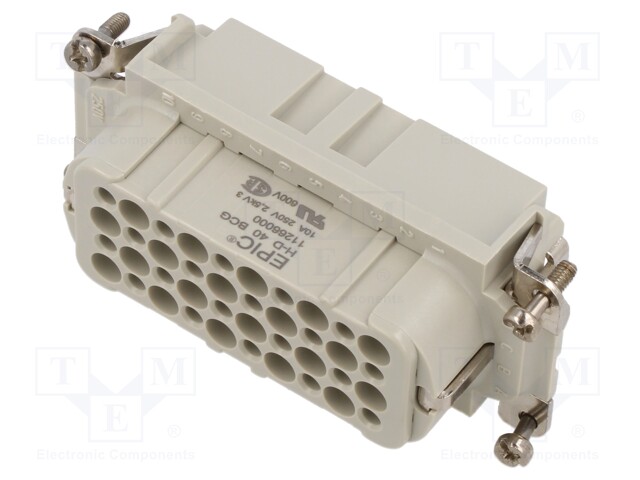 Connector: rectangular; female; EPIC H-D; PIN: 40; 40+PE; 10A; 250V