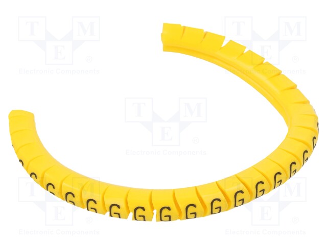 Markers for cables and wires; Label symbol: G; 2.5÷5mm; PVC; PA